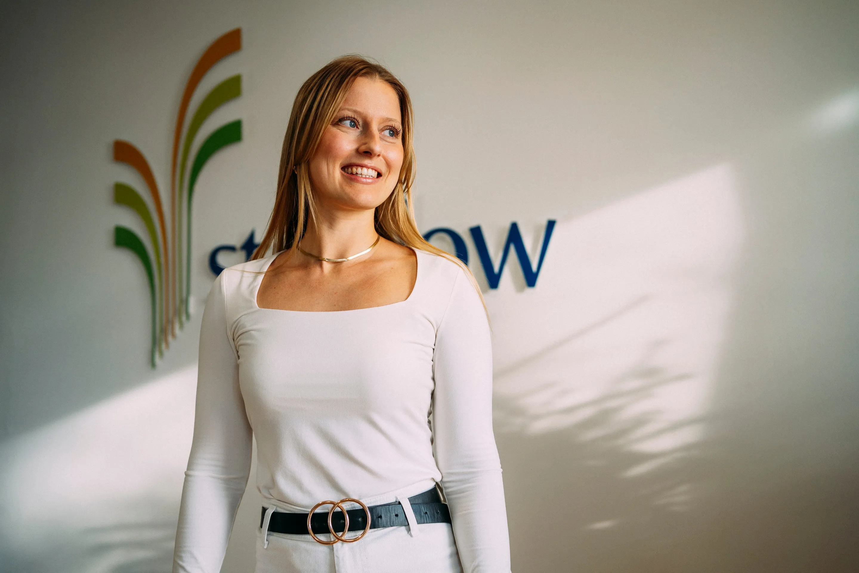 Lina-Marie Strehlow im Sanitätshaus Strehlow in Magdeburg