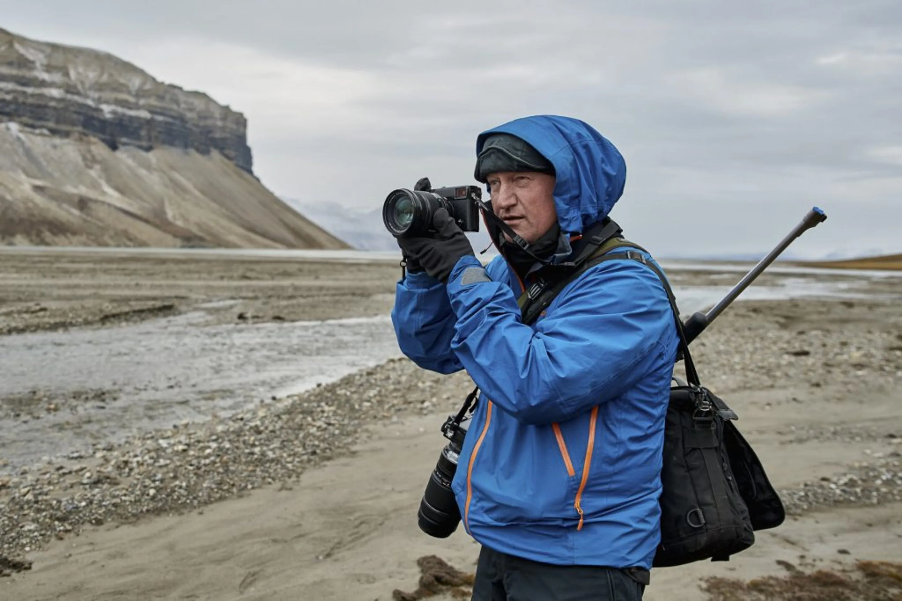 Tommy Simonsen, Fotograf aus Norwegen, bei einem Außendreh